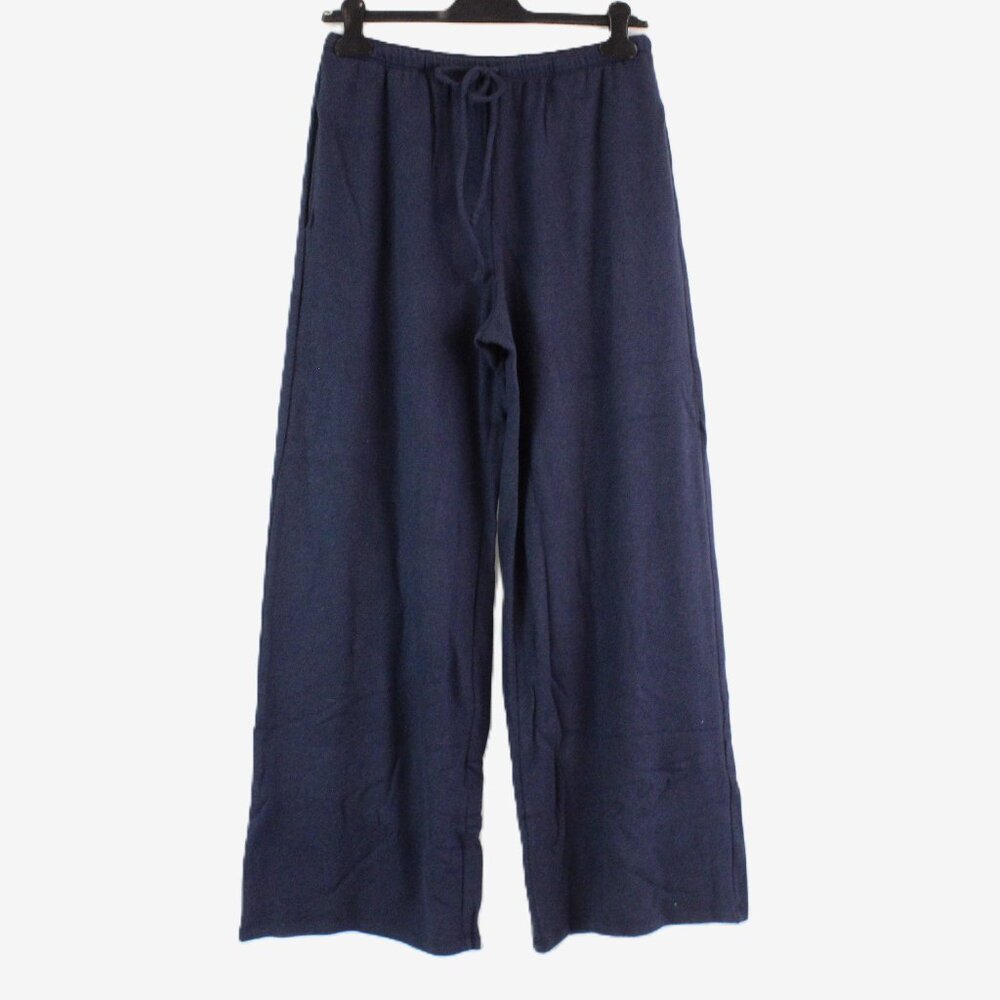NWT Reformation Olina Wide Leg Knit Pants in Midnight Size Small